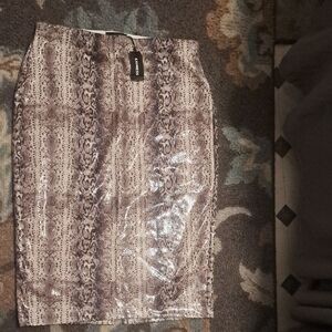 Express Cream Pencil Skirt Knee-length Cocktail